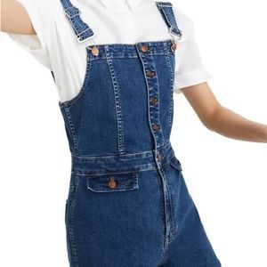 Madewell button front shorts overalls